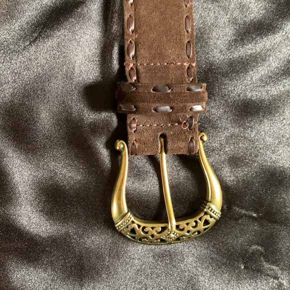 Ornate Suede Leather Belt - Picture 3 of 7